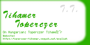 tihamer toperczer business card